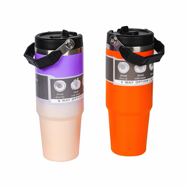 Gobelets de voiture de voyage de café d'acier inoxydable de double parois de 30oz gardent le chaud froid sur la tasse avec le couvercle